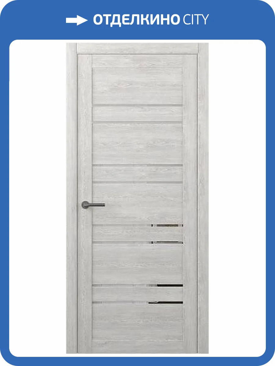 Межкомнатная дверь Albero Мегаполис Дублин полотно Дуб нордик, стекло зеркало 800x2000 фото 2