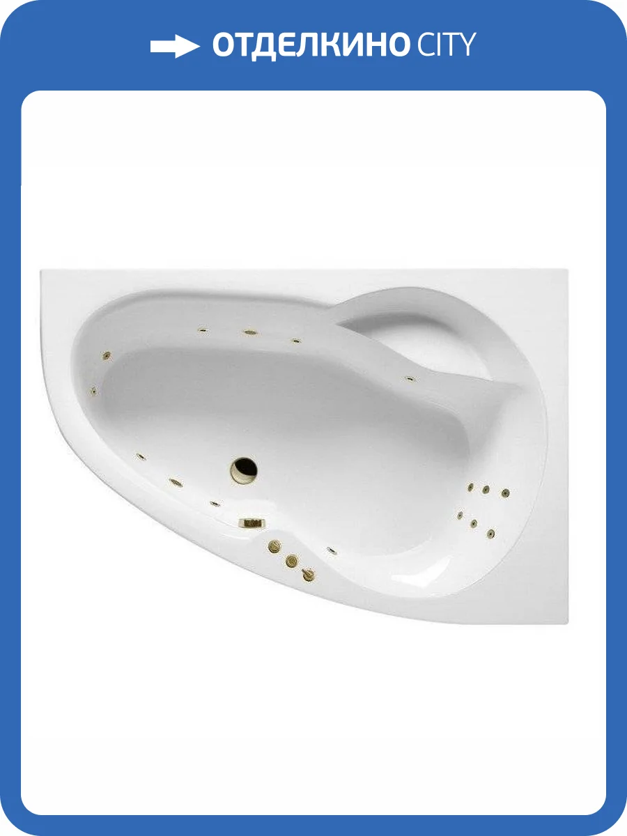 Акриловая ванна Excellent Newa SMART WAEX.NEP16.SMART.BR 160x95 правая, бронза фото 4