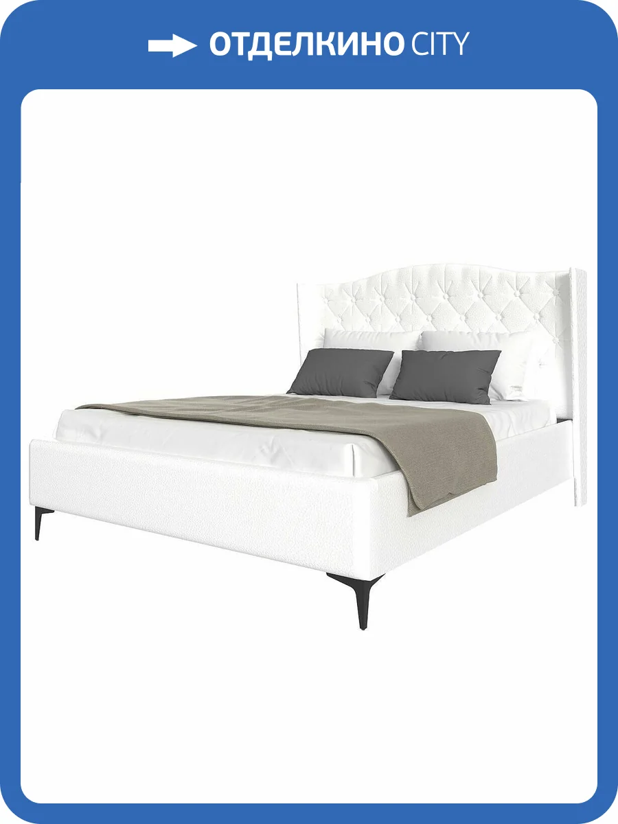 Кровать 1600х2000 НК-Мебель Tango 72306796 Белый 135x181x220.5 фото 2