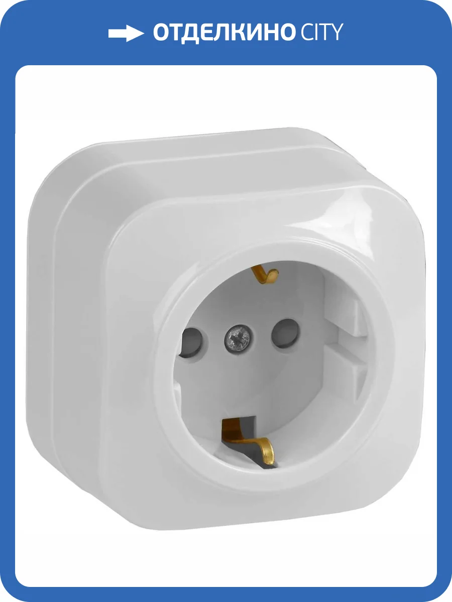 Розетка 1-местная с заземлением и шторками IEK Glory ERH14-K01-16 белый фото 3