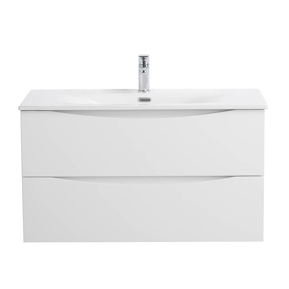 Тумба с раковиной BelBagno MARINO-CER-N 100 Bianco Lucido, раковина BB-8099