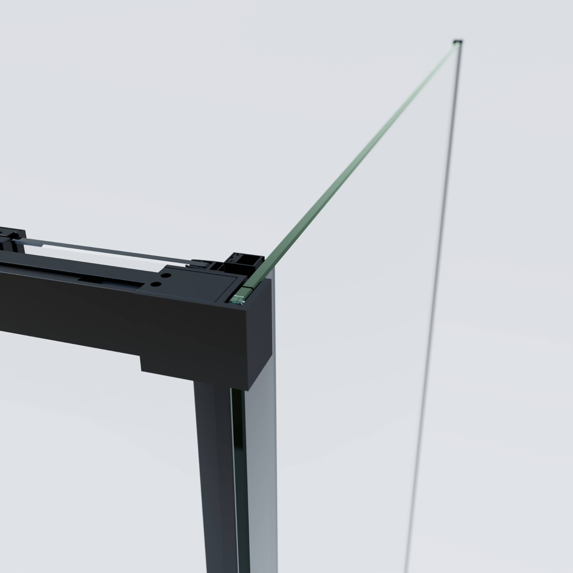 Душевой уголок Vincea Soft 2 VSR-3SO29013CLB профиль черный, стекло прозрачное, 130x90x200 фото 5