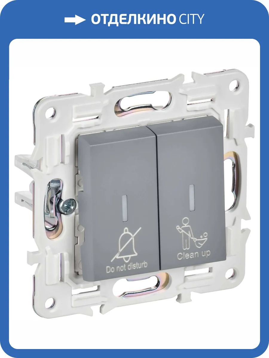 Выключатель 2-клавишный IEK Skandy SK-V20-2-10-K03 серый фото 5