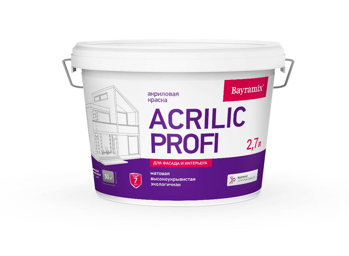 Краска Bayramix Akrylik Profi база С 2.7 л