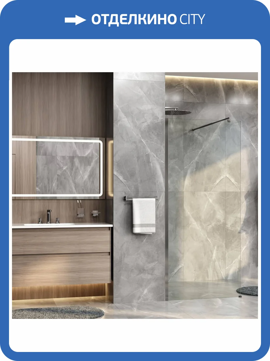 Душевая перегородка Wasserkraft Rur 30W39BN профиль никель, стекло прозрачное, 90x200 фото 5