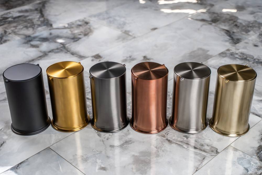 Мусорное ведро Boheme 10916-GM с вращающейся крышкой, Gun Metal фото 6