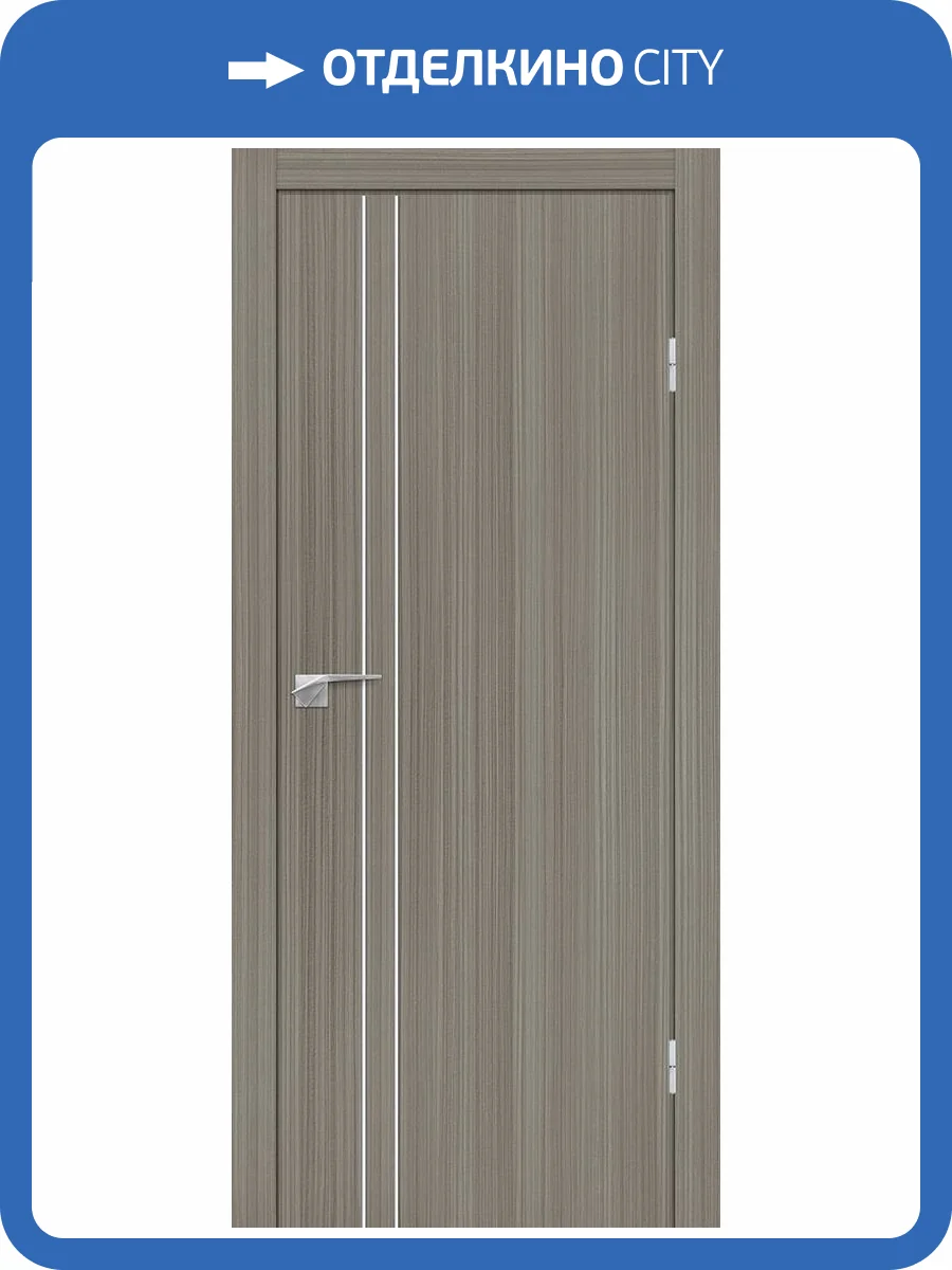 Межкомнатная дверь Profilo Porte P-20 полотно Эвкалипт португальский, молдинг хром 5 мм 900x2000 фото 2