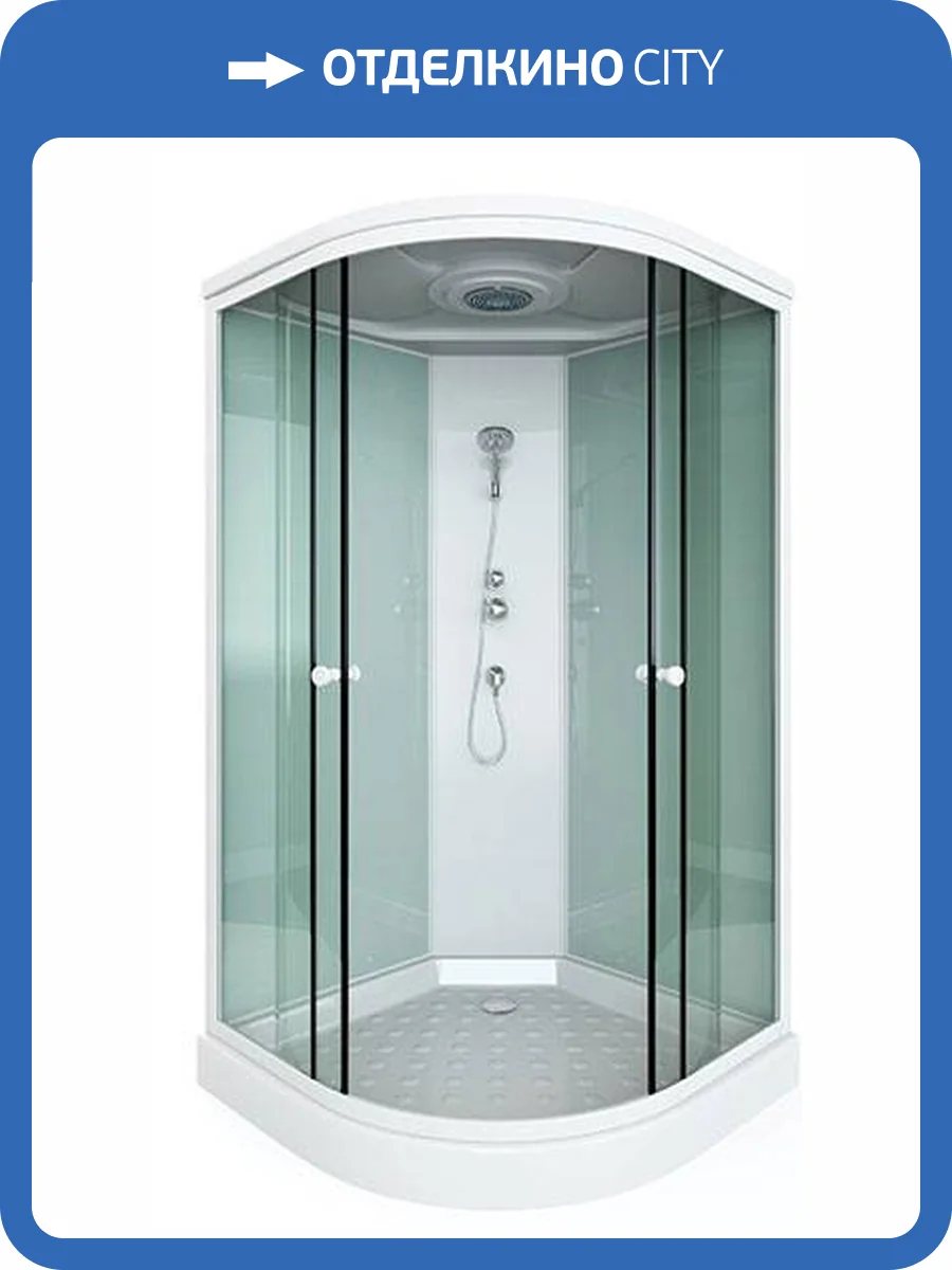 Душевая кабина Arcus Style S-13 100x100x215, фронтальные стекла - матовые фактурные, задние - белые матовые фото 3