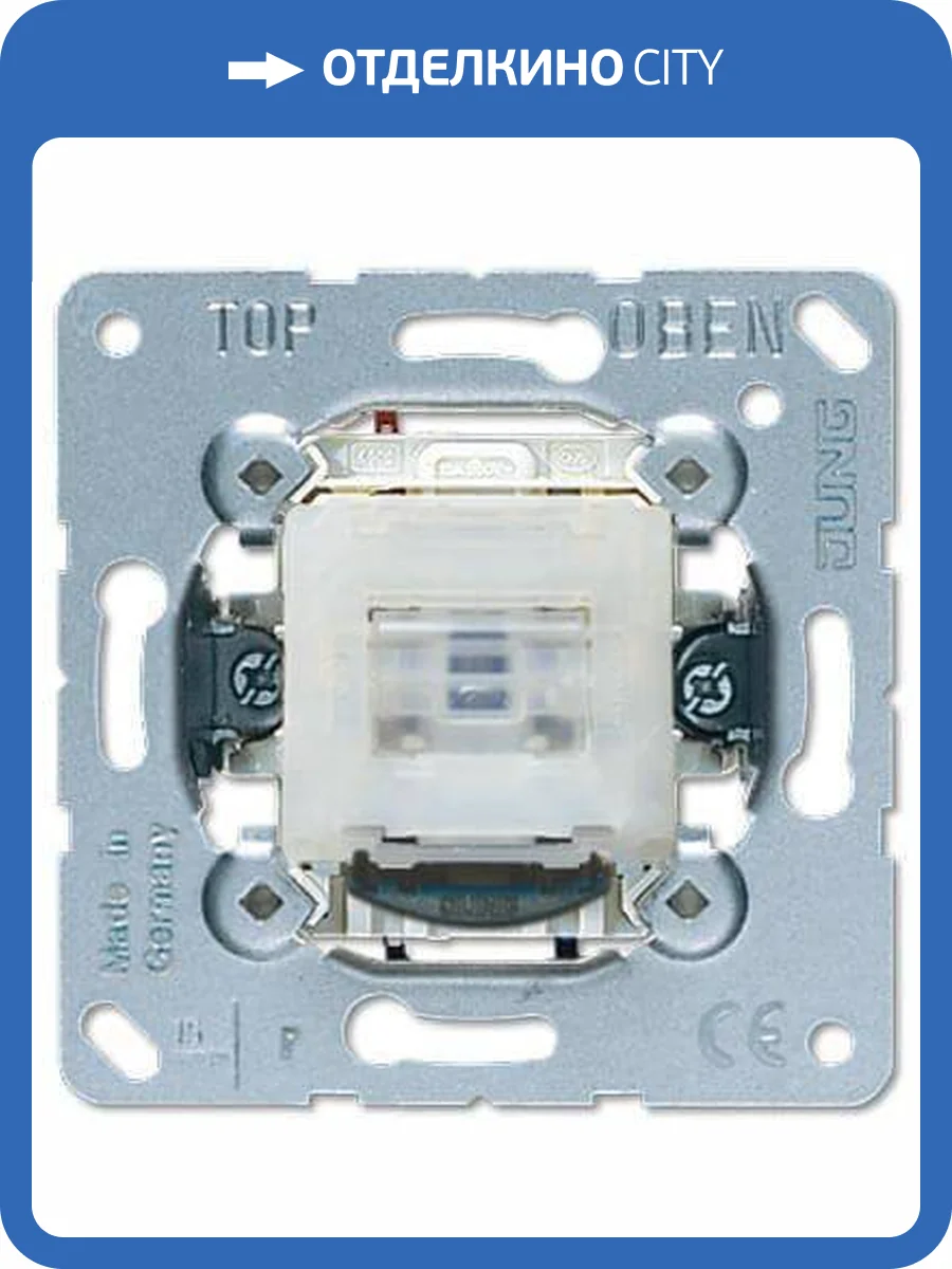 Выключатель одноклавишный 2P с подсветкой Jung 10A 250V 502KOTU фото 2