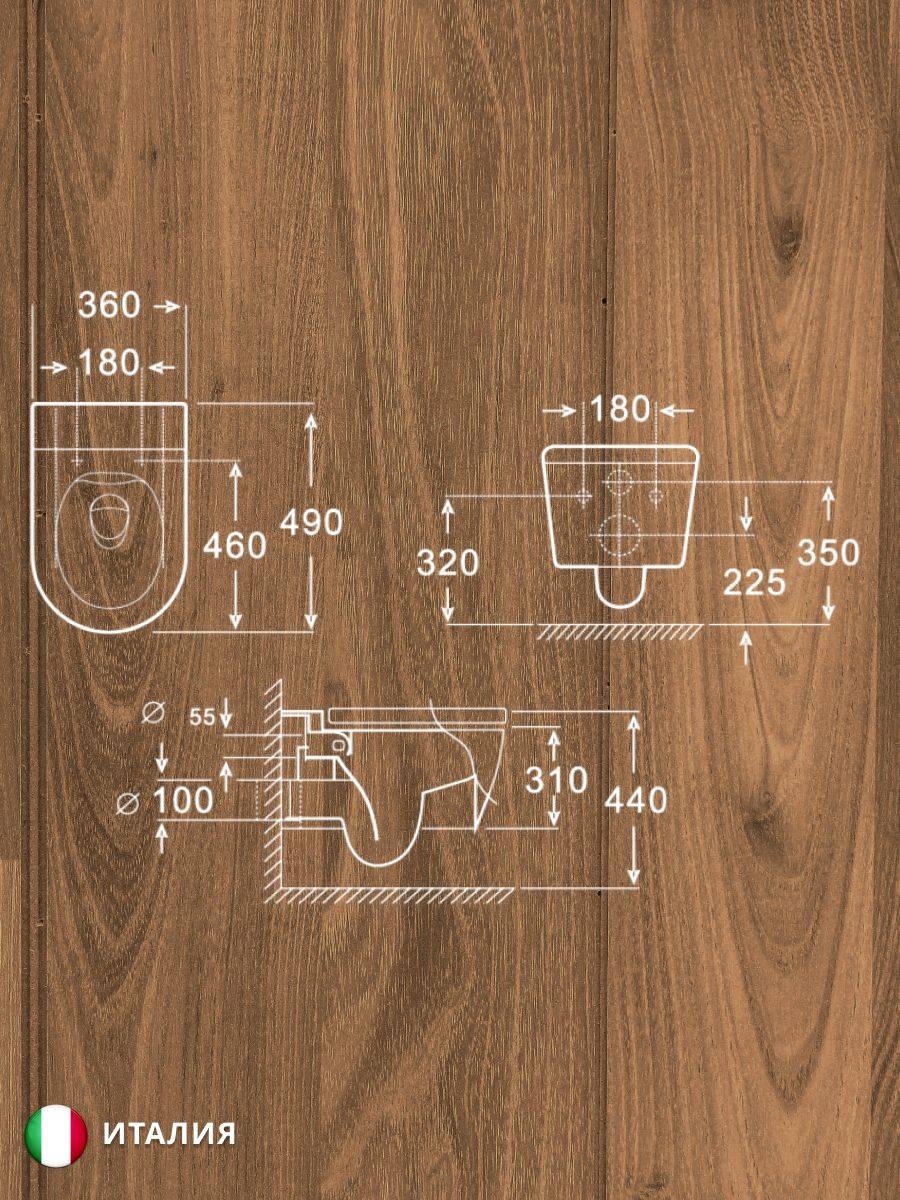 Унитаз подвесной Watersense Milana Pro Vortex W00160 безободковый, сиденье микролифт, черный матовый фото 4
