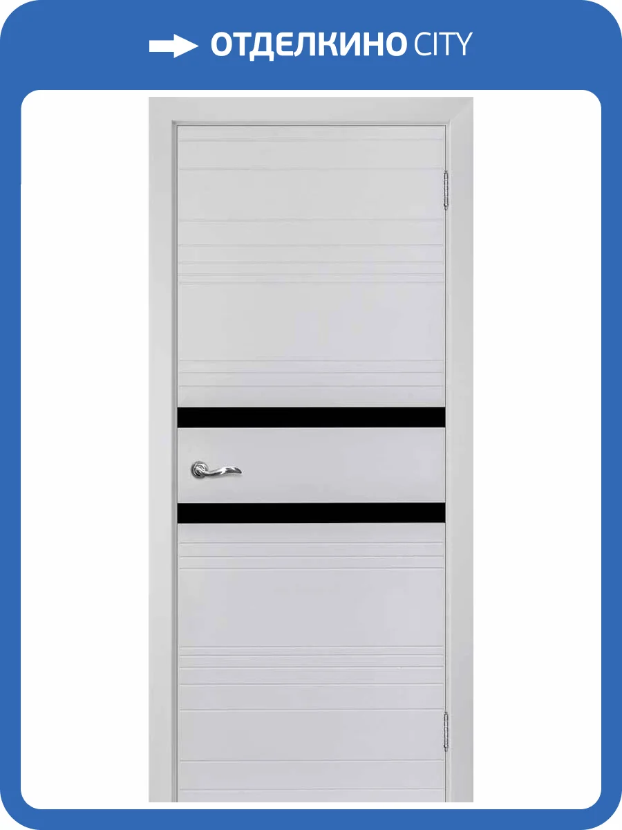 Межкомнатная дверь эмаль Текона Смальта-104, остекленная черный лакобель, грей Ral 7047 серый 700x2000 фото 2