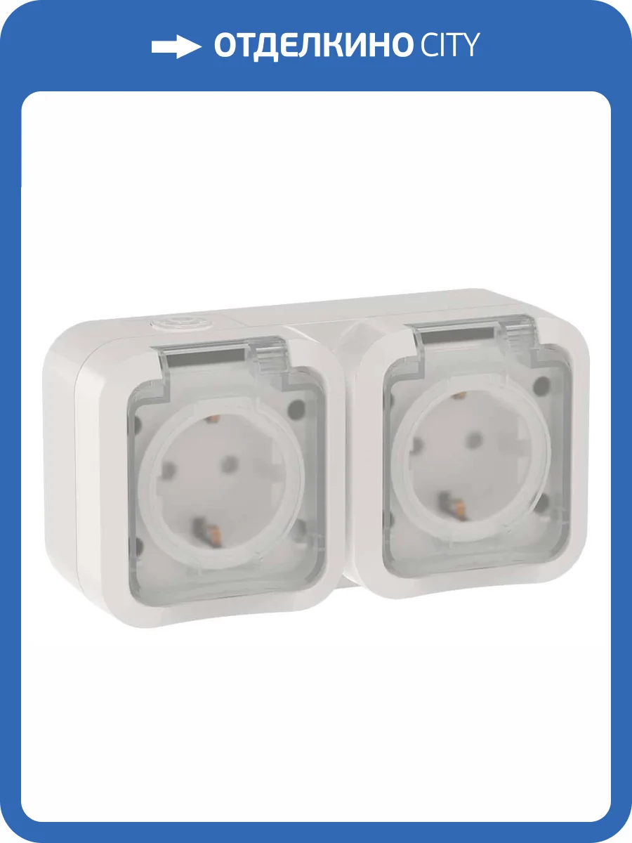 Розетка 2-местная IEK Tors TS-R26-16-55-G-K01 белый фото 7