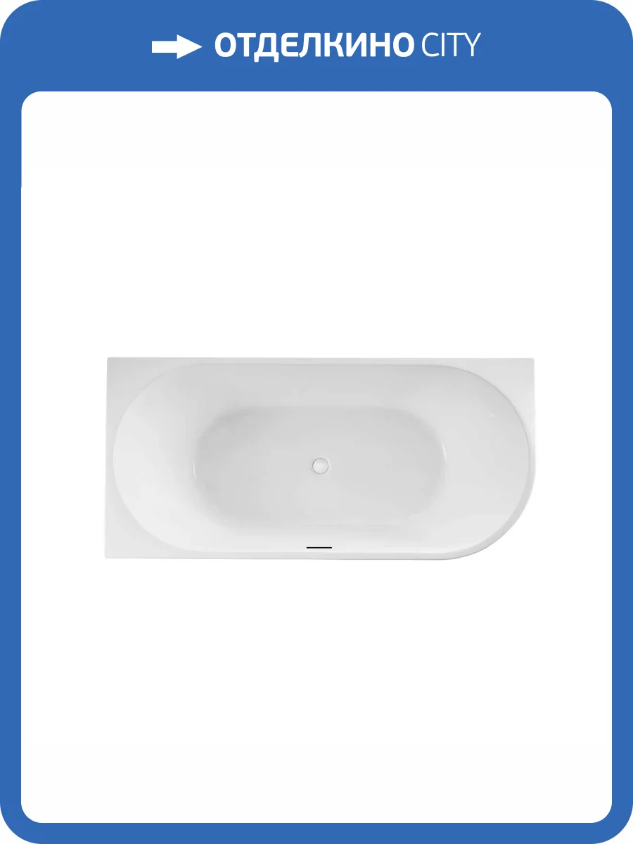 Акриловая ванна Vincea VBT-402-1800L 180x80, левая, щелевой перелив, белая фото 6