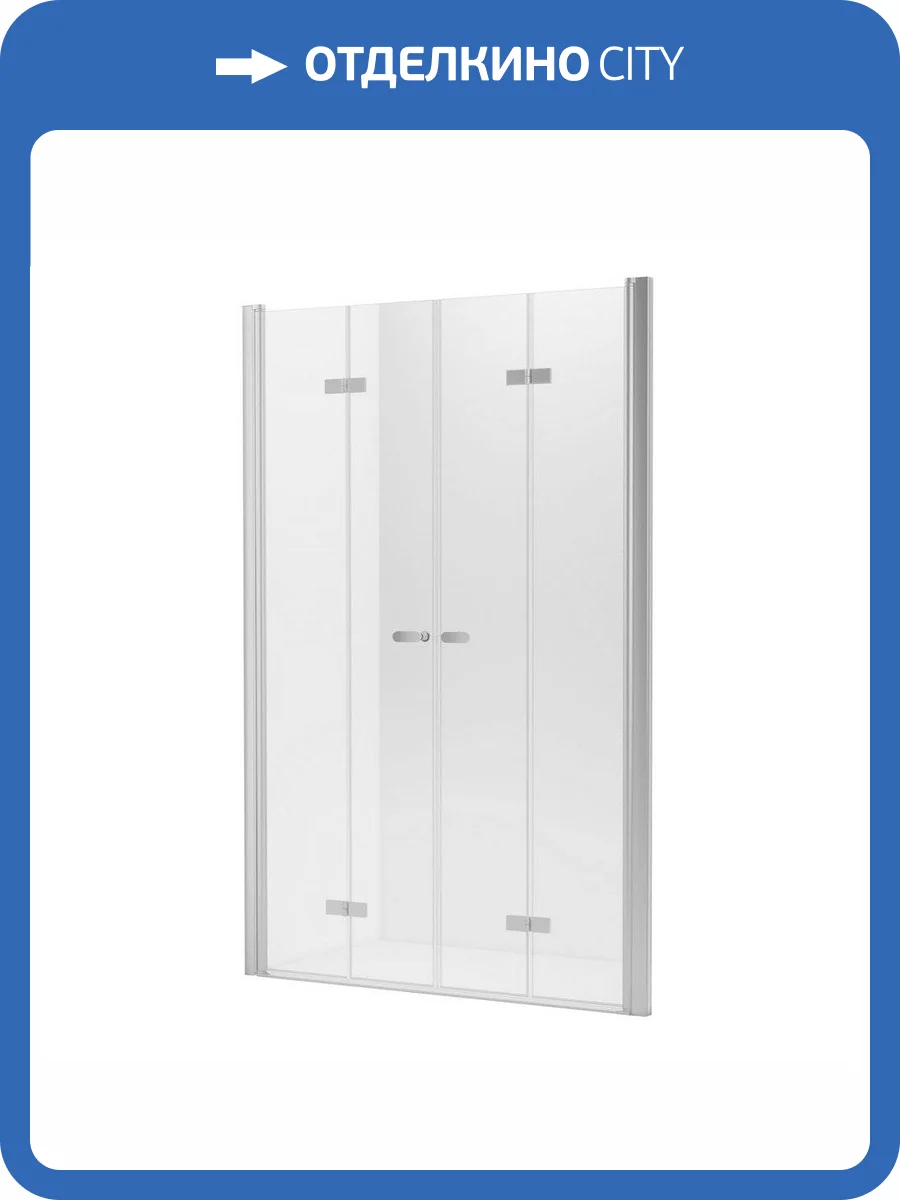 Дверь в нишу NEW TRENDY NEW SOLEO складные 130x195 D-0258A (хром) фото 8