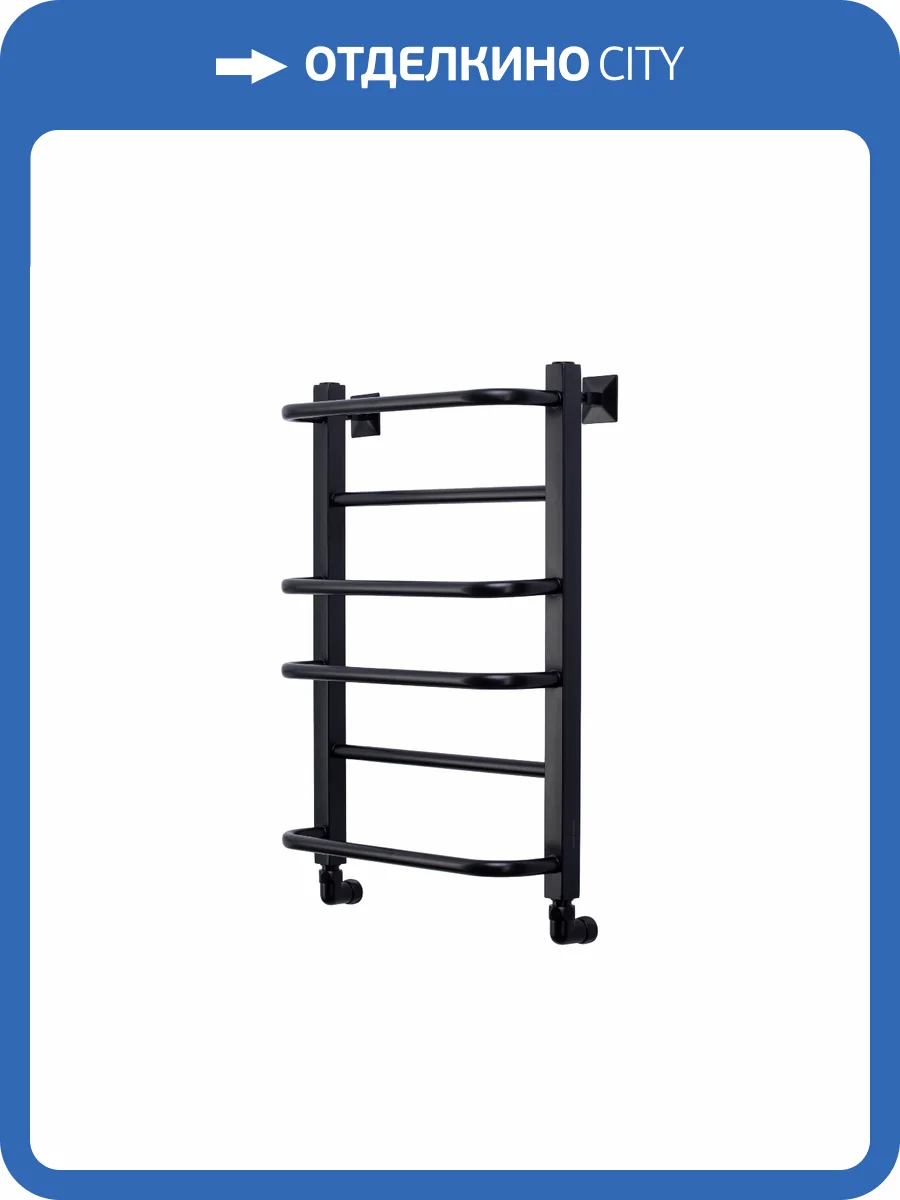 Полотенцесушитель водяной Comfysan Puro-K 013080 W-6 60/40 черный матовый фото 4