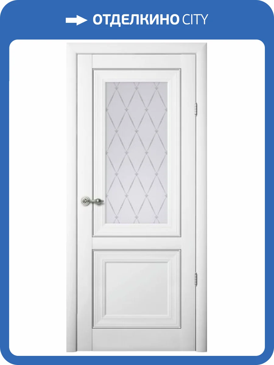 Межкомнатная дверь Verda Прадо, остеклённая, белый 800x2000 фото 2