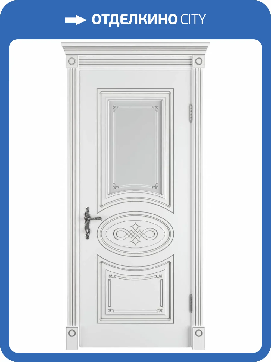 Межкомнатная дверь Владимирская Фабрика Дверей Bianca Polar PS стекло Art Cloud 900x2000 фото 2