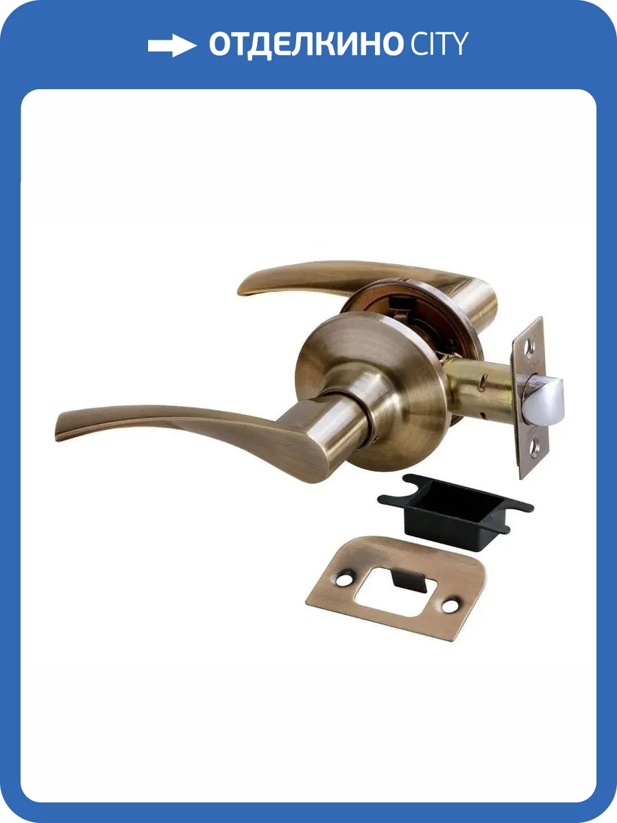 Дверная ручка Rucetti HK-02 AB Без фиксатора античная бронза фото 2