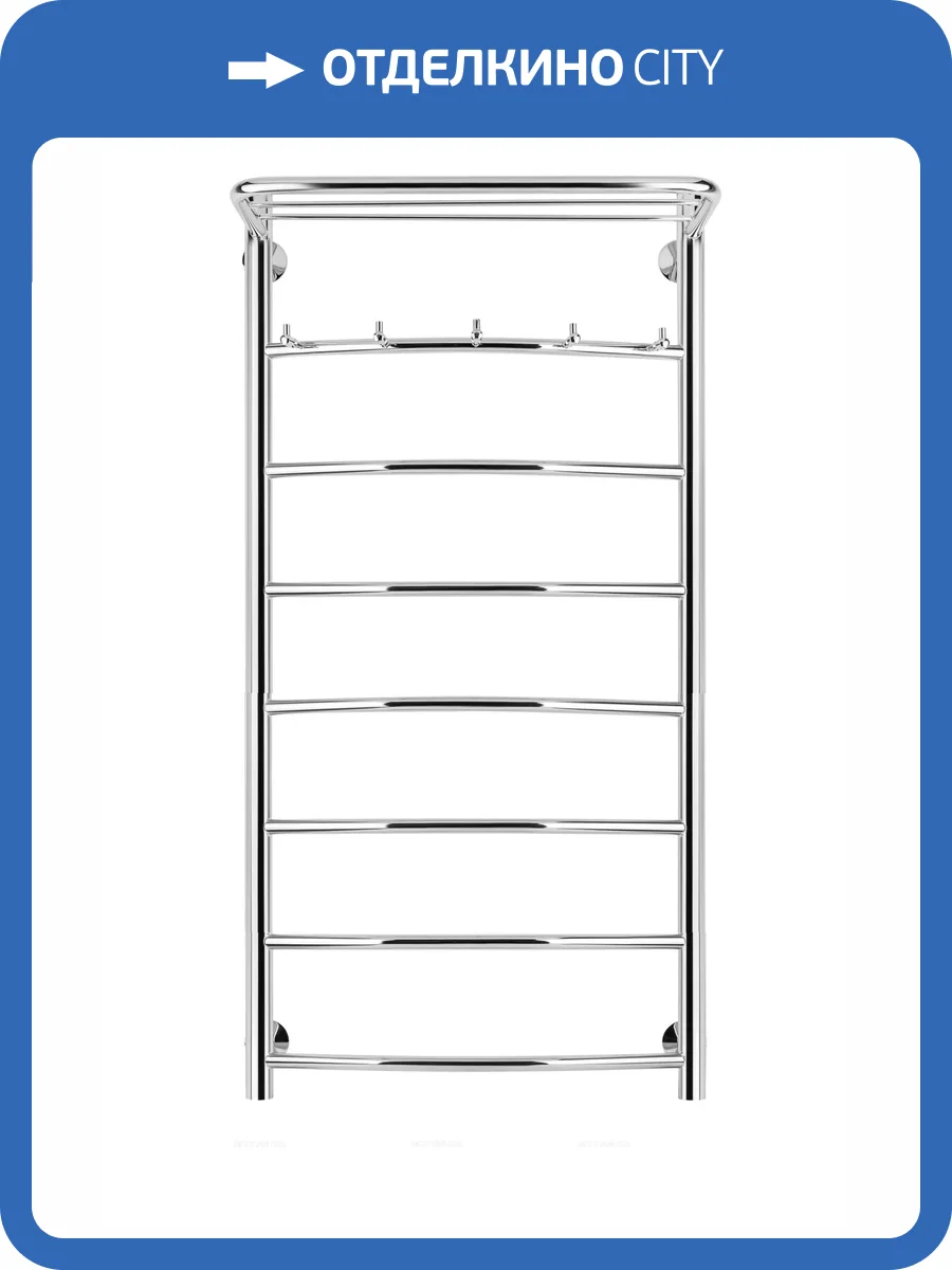 Полотенцесушитель водяной Secado Милан 4603777444839 1 КСП 100x60, хром, с комплектом подключения фото 3