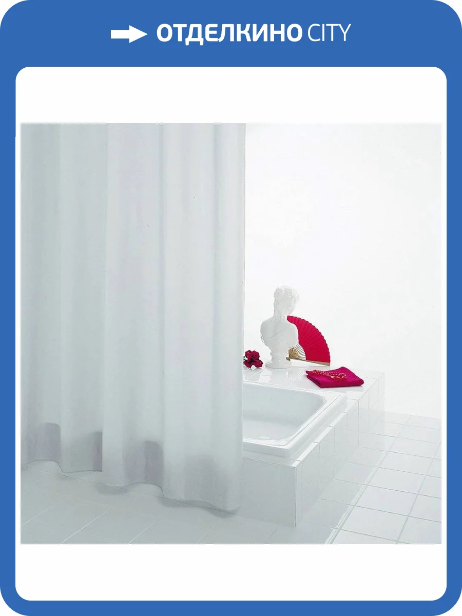 Штора для ванной Ridder Aquamod Uni (Т) 140301 белая фото 4