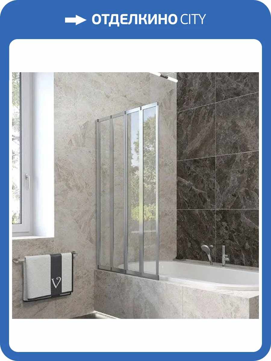 Шторка на ванну Veconi Palau PL-74L 120 см фото 6