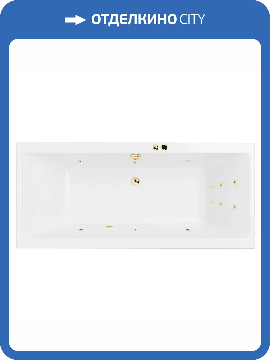 Акриловая ванна Excellent Pryzmat Slim LINE WAEX.PRY16S.LINE.GL 160x75 золото фото 4