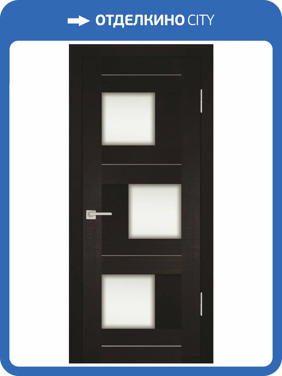 Межкомнатная дверь Profilo Porte экошпон PS-13, остеклённая, венге мелинга 900x2000 фото 2