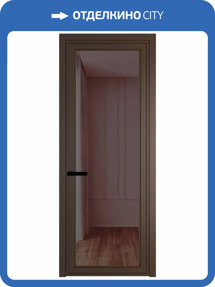 Межкомнатная дверь Profil Doors 1 AGP цвет профиля Деорэ, стекло безопасное 6 мм золотистая бронза 600x2000 фото 2