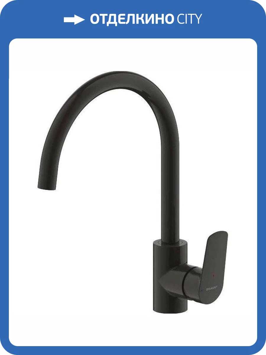 Смеситель для кухни Bravat Rhein F7429564BW-ENG черный матовый фото 3