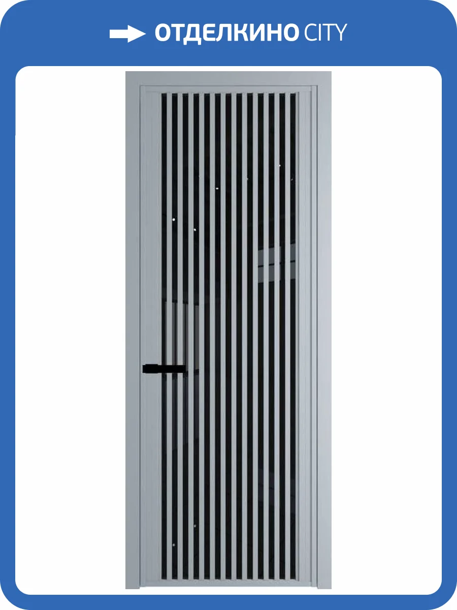 Межкомнатная дверь Profil Doors 3 AGP цвет профиля Серебро, стекло безопасное 6 мм черный триплекс 800x2000 фото 2