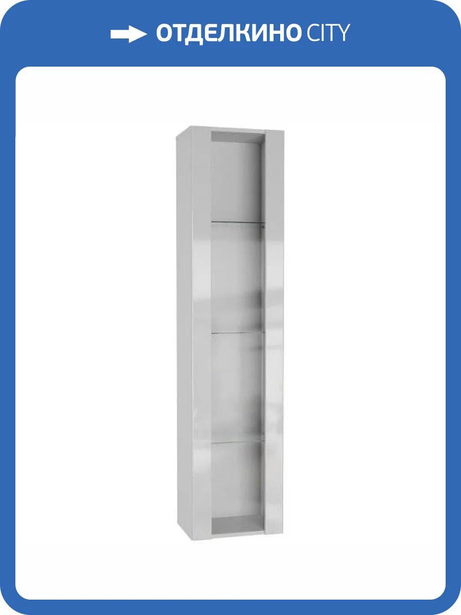 Шкаф навесной НК-Мебель Point ТИП-41 Белый/Белый глянец 71774452 фото 3