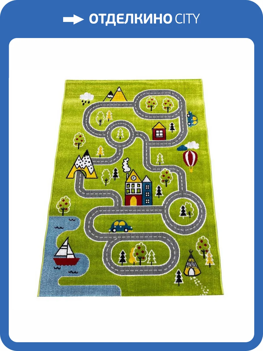 Ковер Play Rugs D918A Green/Cream 0.8x1.5 м фото 3