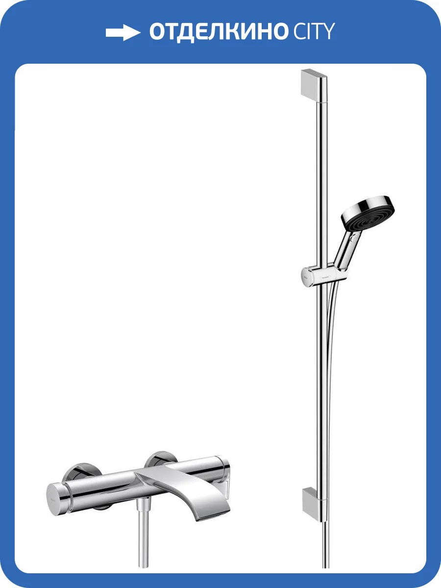 Душевой комплект Hansgrohe 75420000 + 24170000 хром фото 6