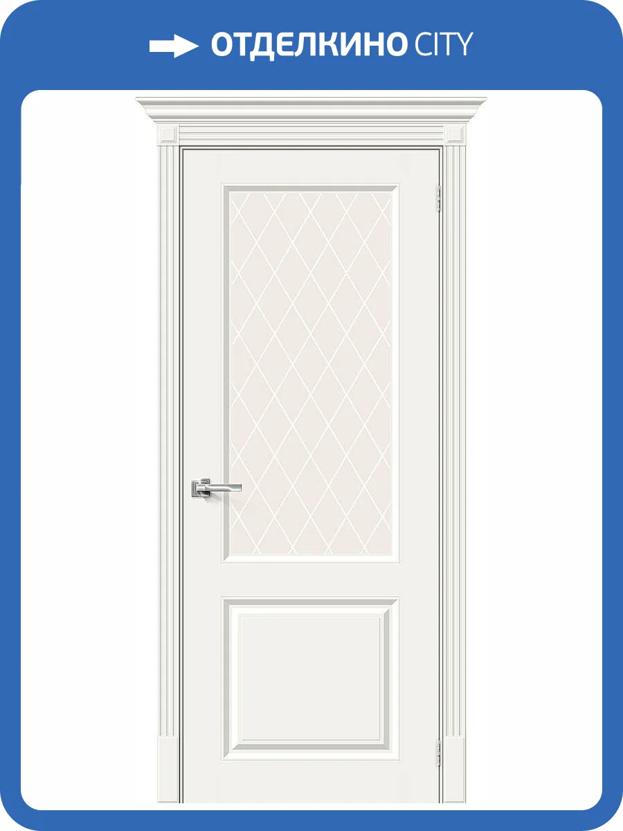 Межкомнатная дверь Bravo 013-0319 Скинни-13 Whitey 200x60 фото 2