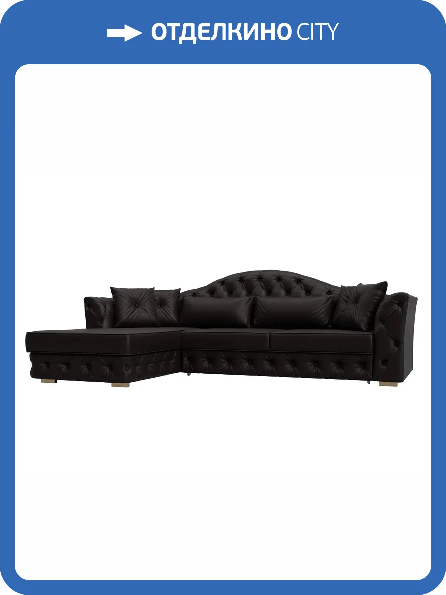 Диван угловой Лига Диванов Артис 128030L Коричневый фото 10