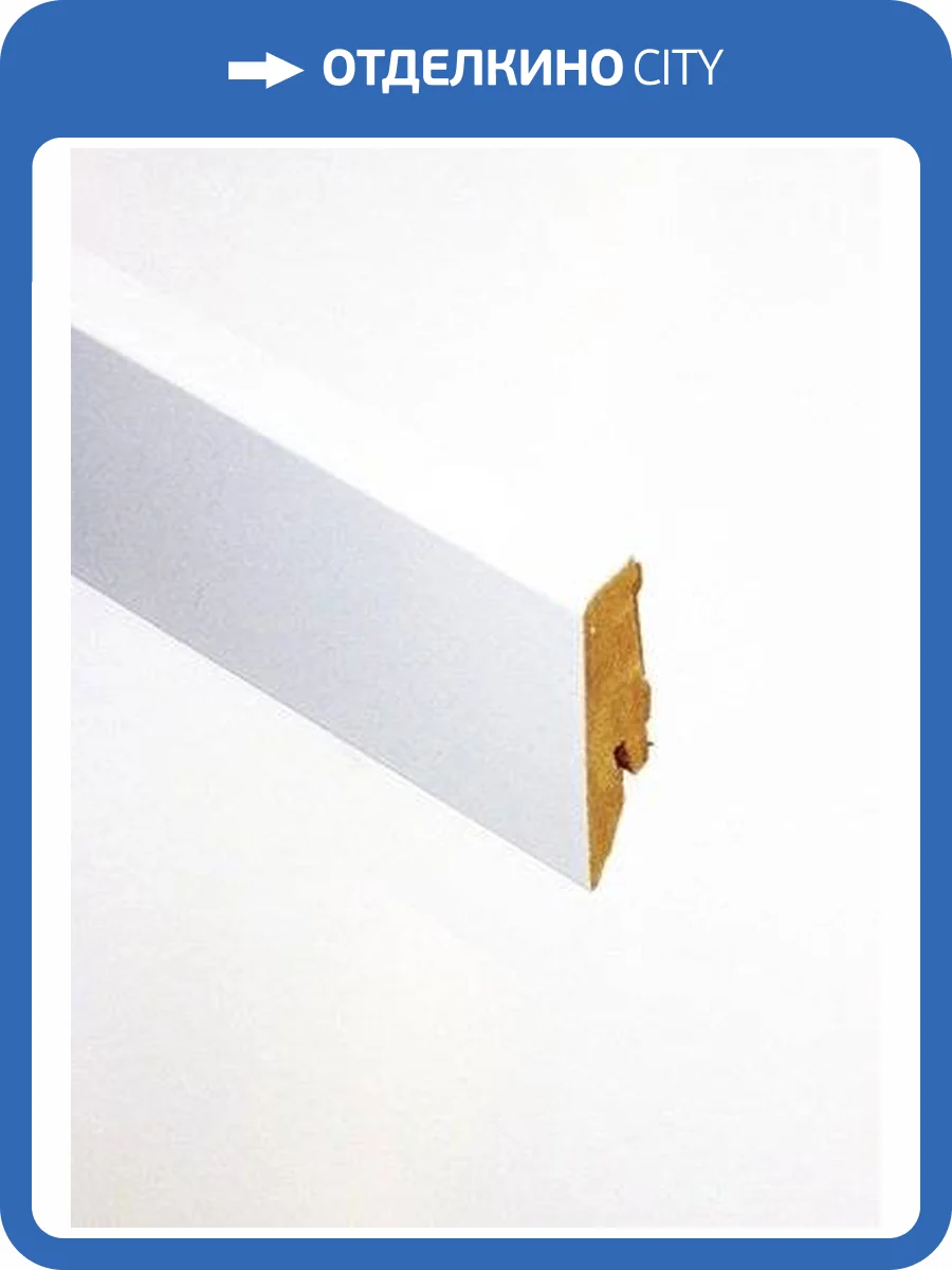 Плинтус Falquon (Фалькон) Uni white D2935 2400х58х19 фото 2