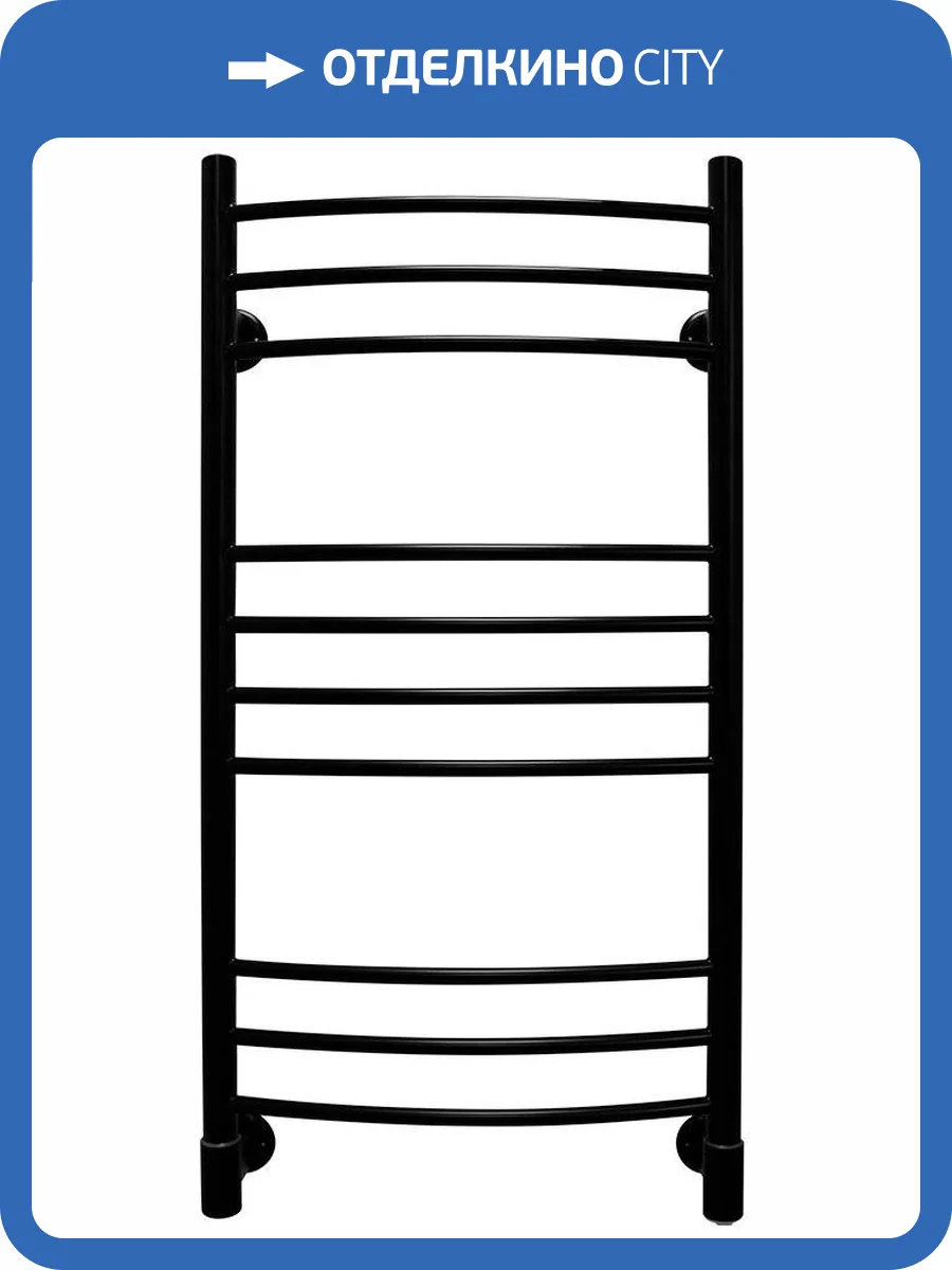 Полотенцесушитель электрический Energy Ergo 100x50 черный матовый фото 3