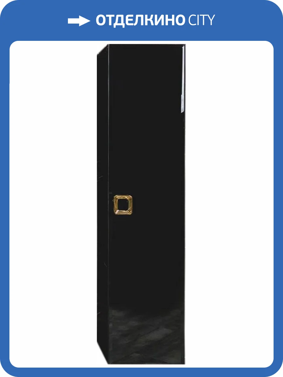 Шкаф-пенал Armadi Art Lucido подвесной, глянцевый черный фото 6