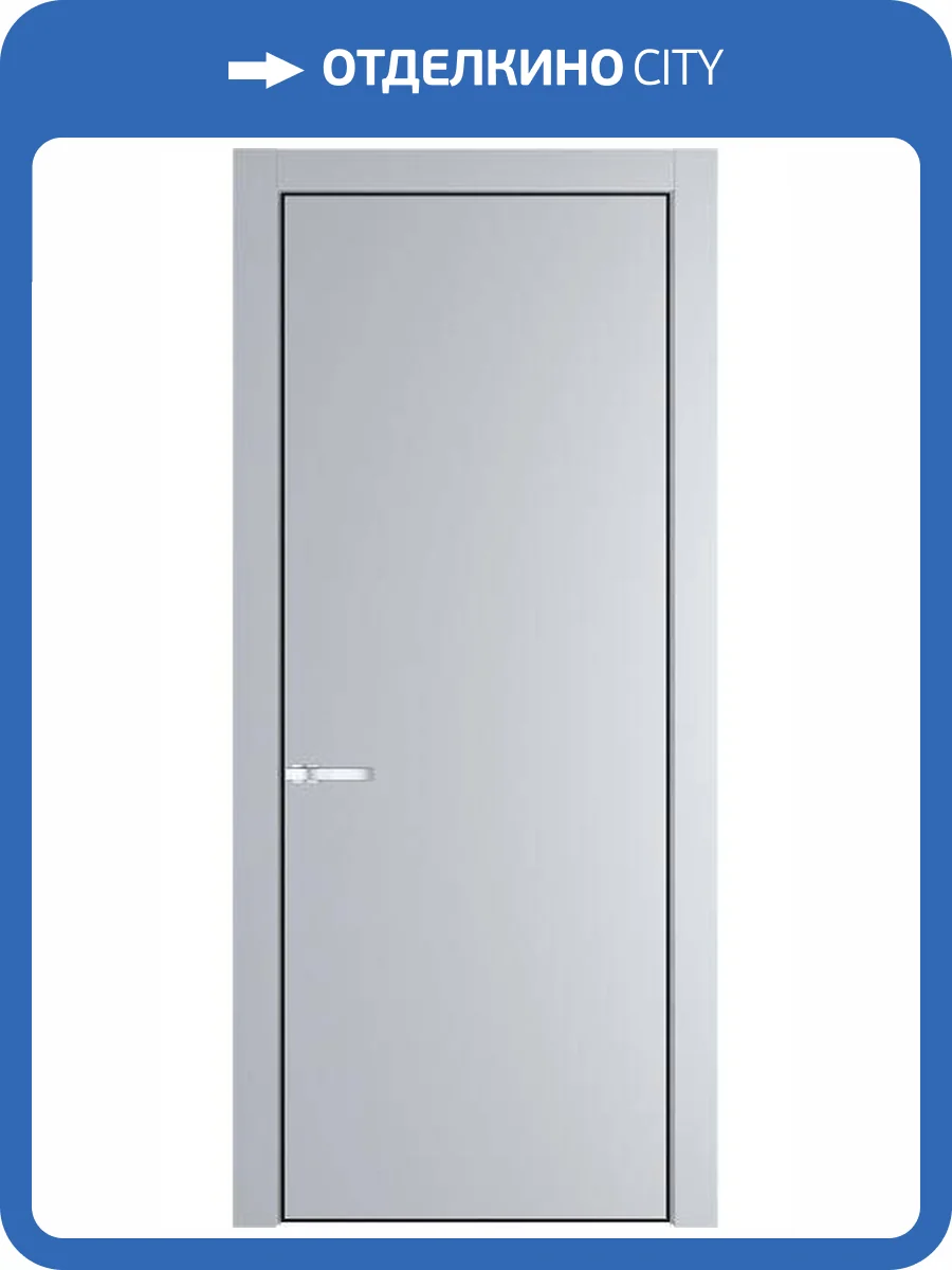 Межкомнатная дверь Profil Doors 1 PA полотно Лайт Грей, профиль черный 700x2000 фото 2