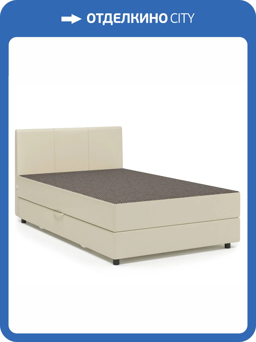 Кровать-тахта Шарм-Дизайн Классика 104210589 160x198 корфу коричневый и экокожа беж фото 5