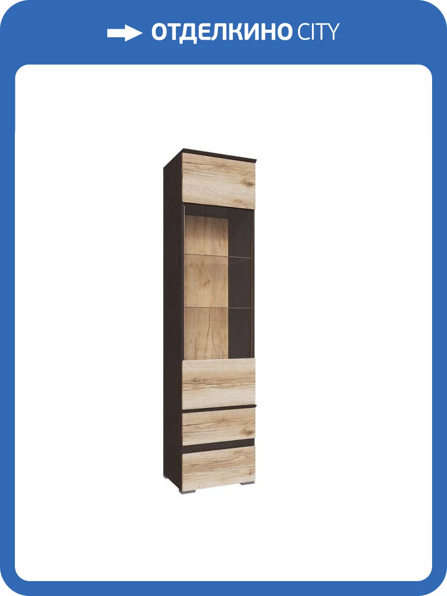 Шкаф-пенал ТЭКС Плейона 00-00142775 венге/дуб делано фото 3