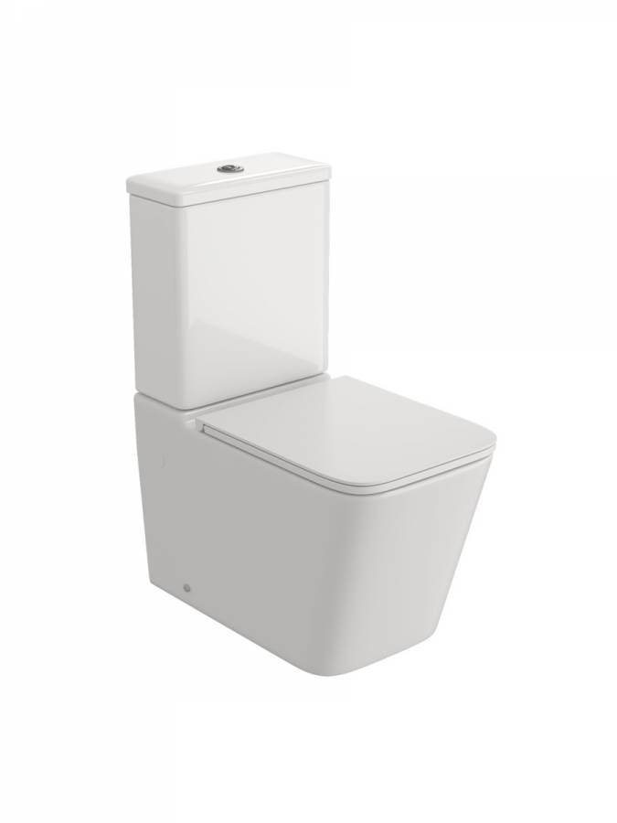 Унитаз-компакт Watersense Eva W00748 безободковый, сиденье микролифт