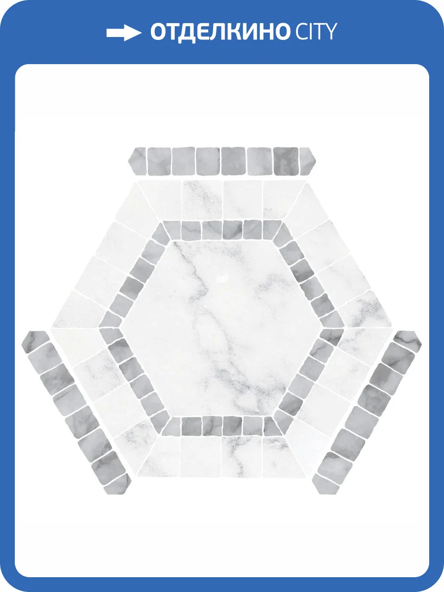 Керамогранит Monopole Avant Ibiza White 22x25 фото 7