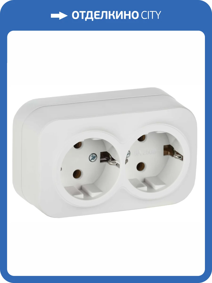 Розетка 2-местная с заземлением IEK Glory ERH21-K01M-16 белый матовый фото 7