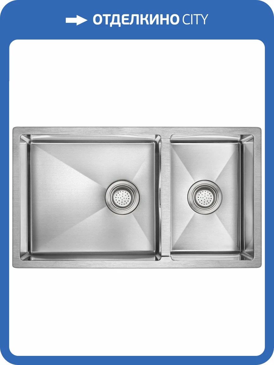 Мойка кухонная Paulmark Osser PM527844-BS брашированная нержавеющая сталь фото 5