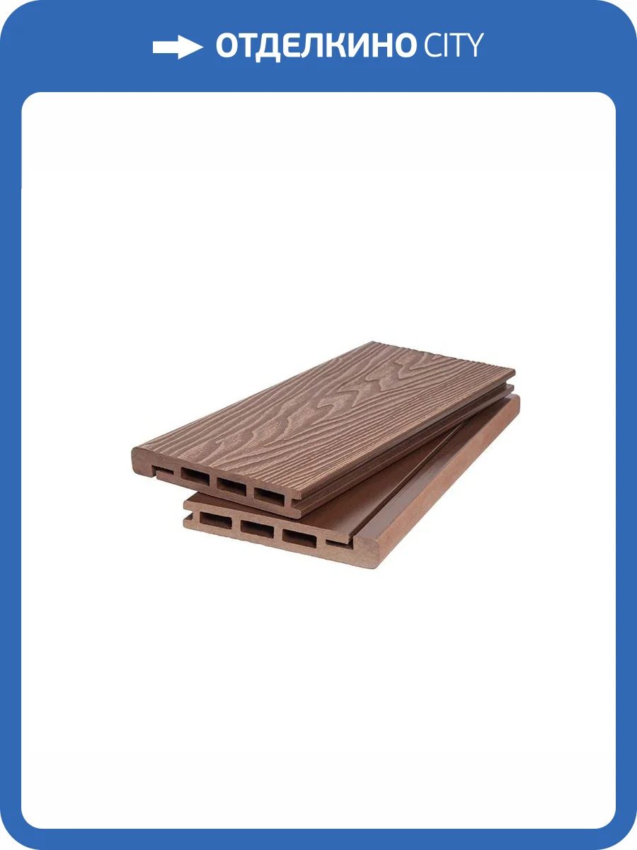 Доска для обрамления Polivan Group Singaraja 3D Wood Brushing Светло-коричневый ДПК 3200x140x20 фото 2