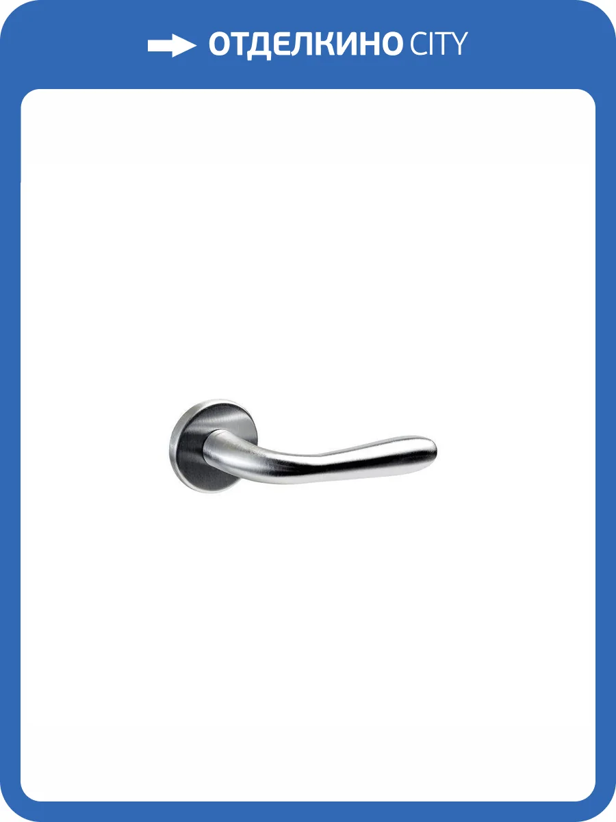 Дверная ручка Profil Doors Goccia на розетке RO02 хром матовый (комплект из 2 шт) фото 2