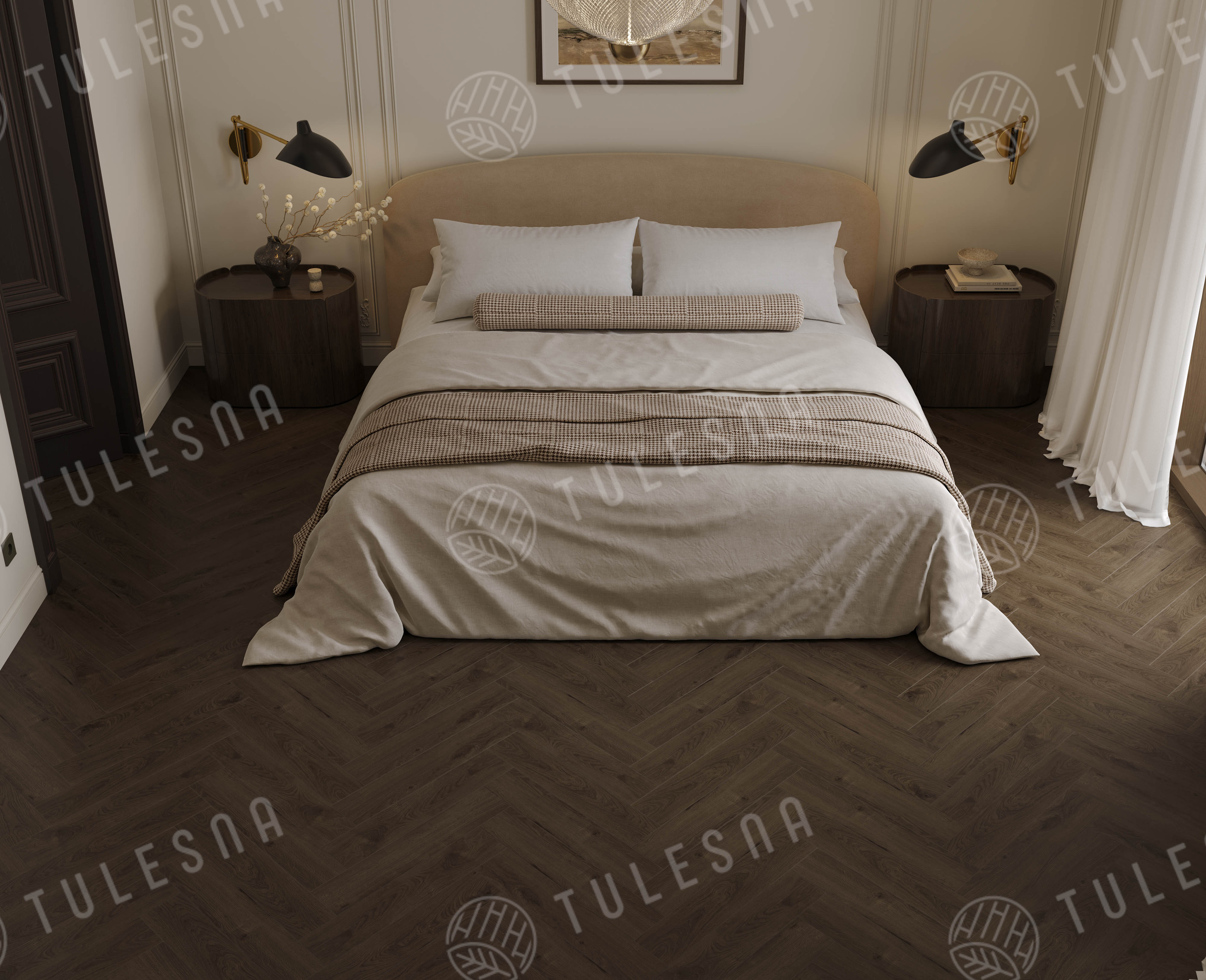 Ламинат Tulesna Селена Паркет (Selene Parquet) 12/34 4V LF504-21 Суматры 121x605 фото 2
