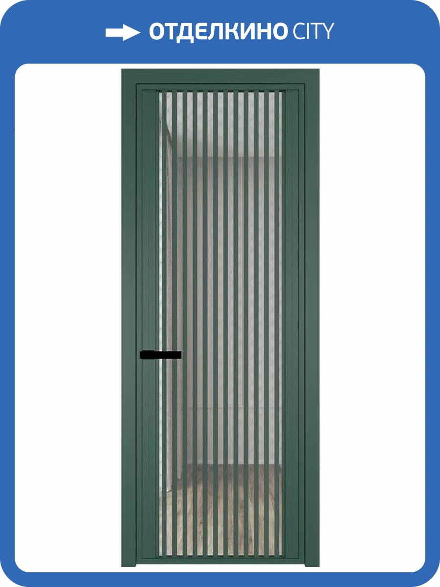 Межкомнатная дверь Profil Doors 3 AGP цвет профиля Зеленый воск, стекло безопасное 6 мм ромб серебро 600x2000 фото 2