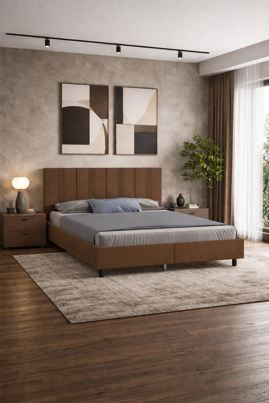 Кровать двуспальная Мелодия сна Наоми 00-00312660 Корица 180х200